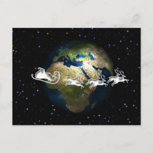 Cartão Postal De Festividades Cartaz viagem do Papai Noel