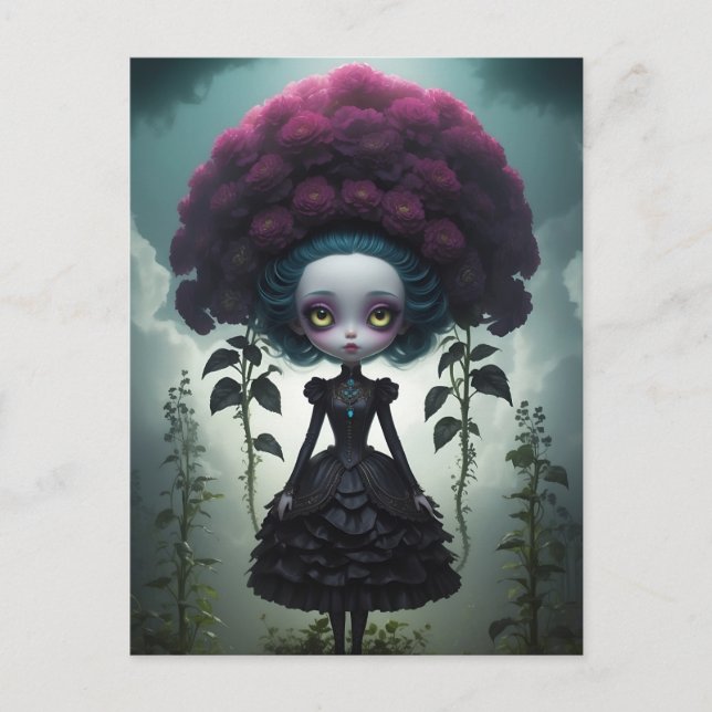 Cartão Postal De Festividades Carte postale - Gothic Flowers (Frente)