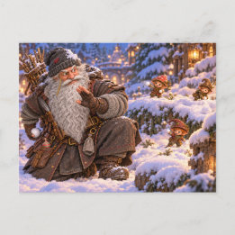 Cartão Postal De Festividades Carte postale Noël – Père Fouettard et les Whimlin