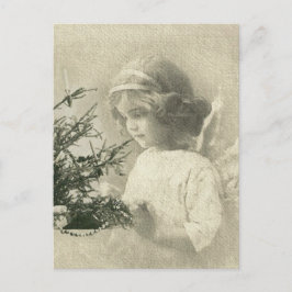 Cartão Postal De Festividades Carteira postal da natal vintage angel