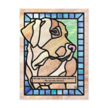 Cartões-postais de Cão Labrador Retriever em Vidro