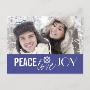 Cartão Postal De Festividades Cartões-postais de Natal Blue Snowflake