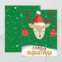 Cartões-postais de Natal Feliz Reindeer