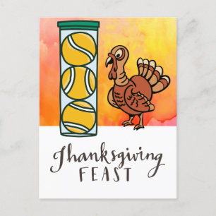 Cartão Postal De Festividades Cartografia engraçada de Ação de Graças da tênis T
