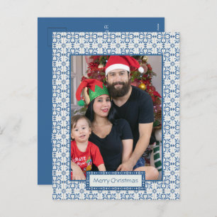 Cartão Postal De Festividades Cartolina de Natal e pétalas de flores