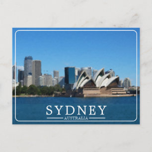 Cartão Postal De Festividades Casa da Ópera de Sydney Austrália Vintage
