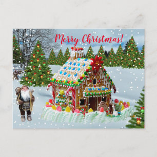 Cartão Postal De Festividades Casa do Pão de Natal