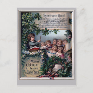 Cartão Postal De Festividades Casa doce para o Natal