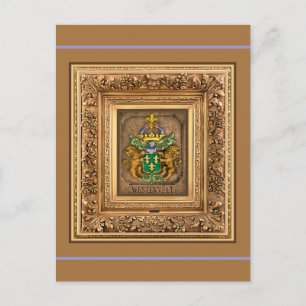 Cartão Postal De Festividades Casaco de Armas da Família Van Westervelt Neerland