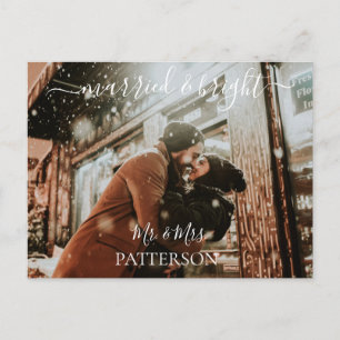 Cartão Postal De Festividades Casado & Bright Kundenspezifische Foto