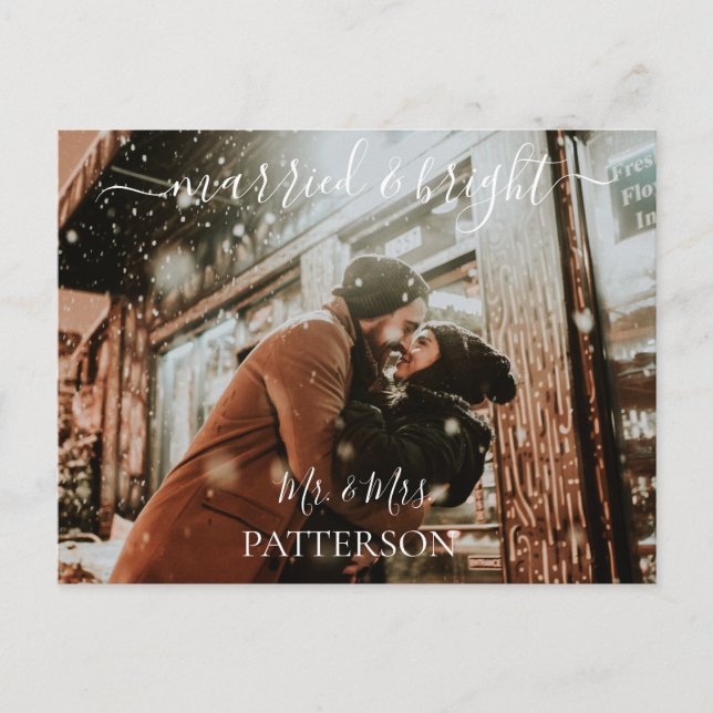 Cartão Postal De Festividades Casado & Bright Kundenspezifische Foto (Frente)