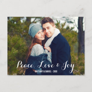 Cartão Postal De Festividades Casais Paz Amor & Alegria Foto Postal W