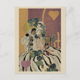 Cartão Postal De Festividades Casal dos namorados do carnaval