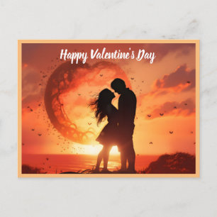 Cartão Postal De Festividades Casal feliz dia de os namorados