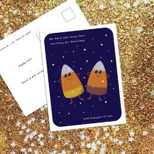 Cartão Postal De Festividades Casal Misturado De Milho De Candi "Contando Bênção