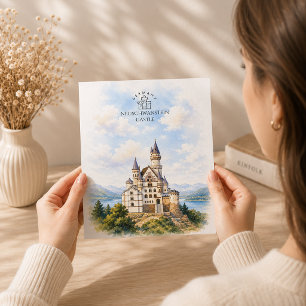 Cartão Postal De Festividades Castelo de Neuschwanstein Arquitetura Paisagem