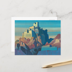 Cartão Postal De Festividades Castelo em Ladakh por Nicholas Roerich