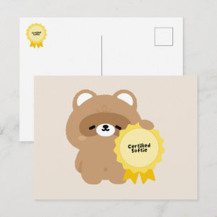 Cartão Postal De Festividades Castor Sensível Certificado