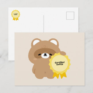 Cartão Postal De Festividades Castor Sensível Certificado