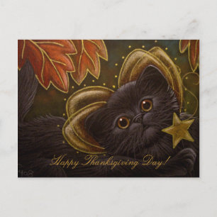 Cartão Postal De Festividades CAT PERSA FEERICAMENTE - cartão da ACÇÃO DE GRA