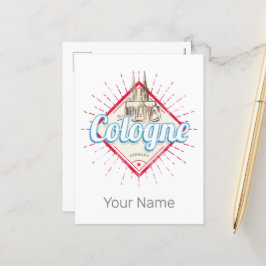 Cartão Postal De Festividades Catedral de Colônia, Alemanha