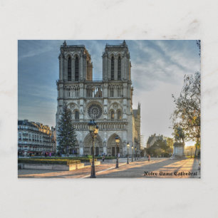 Cartão Postal De Festividades Catedral de Notre Dame