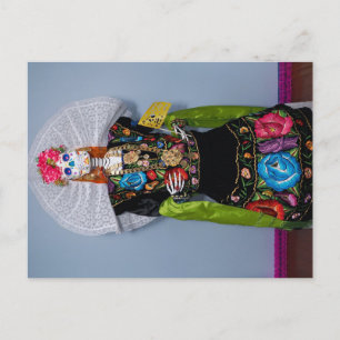 Cartão Postal De Festividades Catrina Tehuana