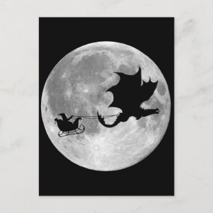 Cartão Postal De Festividades Cavaleiro do Dragão Santa Claus