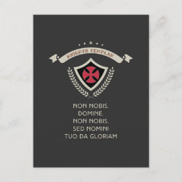 Cartão Postal De Festividades ✙ Cavaleiros Templários ✙ Guerreiro Cristão Cruzad