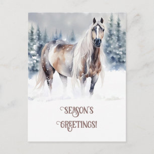 Cartão Postal De Festividades Cavalo de Saudação de Sena
