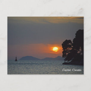 Cartão Postal De Festividades Cavtat, Croácia vista do Cartão-postal de Férias S