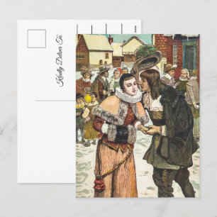 Cartão Postal De Festividades Celebração de Ano Novo Vintage
