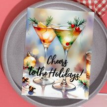 Celebração de Cocktail de Natal Festivo Saudação
