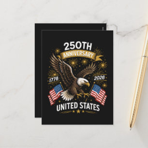 Cartão Postal De Festividades Celebração do Águia Americana de Cabeça Branca dos