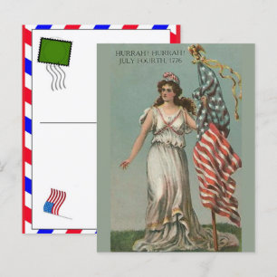 Cartão Postal De Festividades Celebração dos 250 Anos dos EUA: América 1776–2026