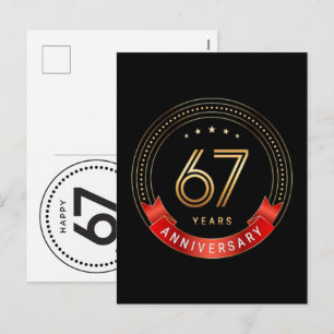 Cartão Postal De Festividades Celebre 67 Anos: Aniversário do Vovô Vovó 2026