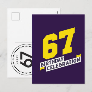 Cartão Postal De Festividades Celebre 67 Anos: Avô Avó Aniversário 2026