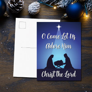 Cartão Postal De Festividades Cena de Natal Religiosa Cristo o Senhor