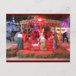Cartão Postal De Festividades Cena de Natividade em Tulum (cheque telefônico)