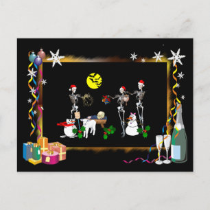 Cartão Postal De Festividades Cena de Perigo Dementado