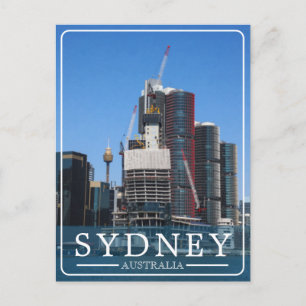 Cartão Postal De Festividades Cenário Urbano de Sydney Pintado