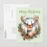 Cervo Marrom com Galhadas Natal Rústico