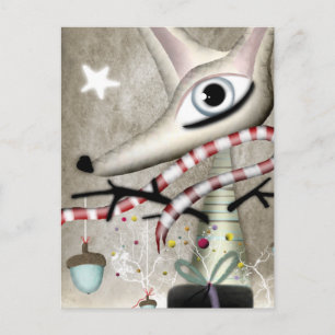 Cartão Postal De Festividades Cervo Natal Rupydetequila Star Fox bolotas neve