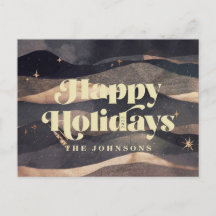 Céu de Inverno Noturno Estrelado Moderno Elegante 