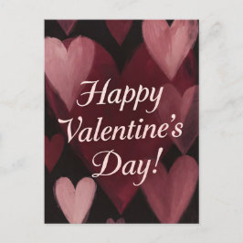 Cartão Postal De Festividades Chalk Full Of Hearts Valentine's Day