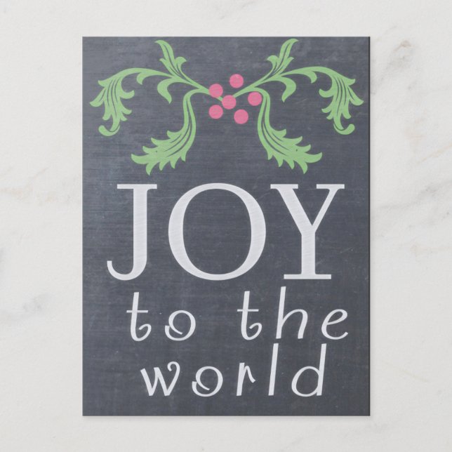 Cartão Postal De Festividades CHALKBOARD PARECE DE Natal (Frente)