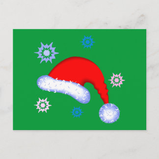 Cartão Postal De Festividades Chapéu de Papai Noel