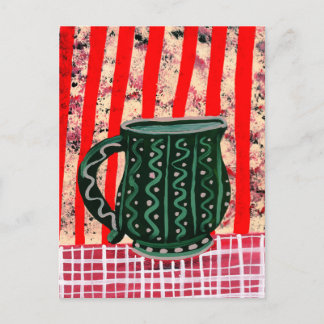 Cartão Postal De Festividades Charleston Farmhouse Green Mug Impressão