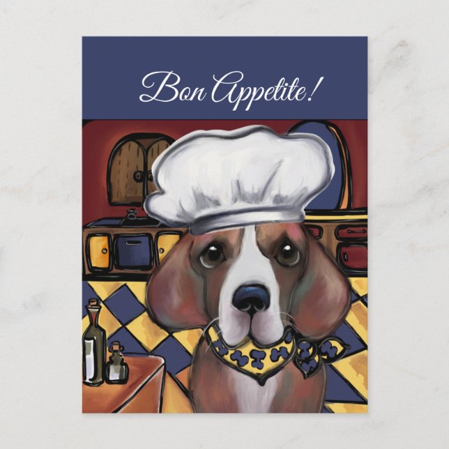 CARTÃO POSTAL DE FESTIVIDADES CHEFE BEAGLE (Frente)