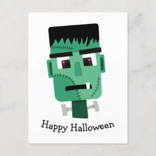 Cartão Postal De Festividades Chefe do Monstro do Frankenstein
